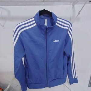 Adias Three Stripe Sweater / Pullover - Small Blue